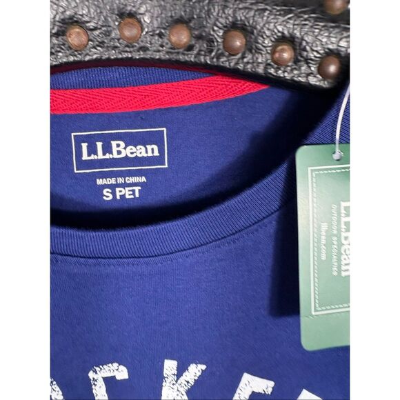 L.L. BEAN Women's Blue Wicked Comfy Cotton T-shirt Top Long Sleeve size S - Picture 5 of 6